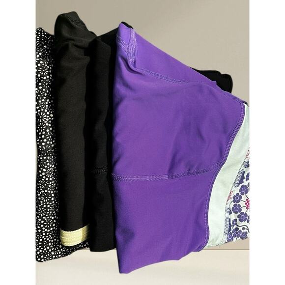 Lululemon Crop Leggings Bundle - Size 6- 4 Pairs Groove Run Inspire Mesh Floral - Picture 8 of 10